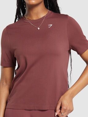 Gymshark XS Burgundy Brown Everyday Seemless